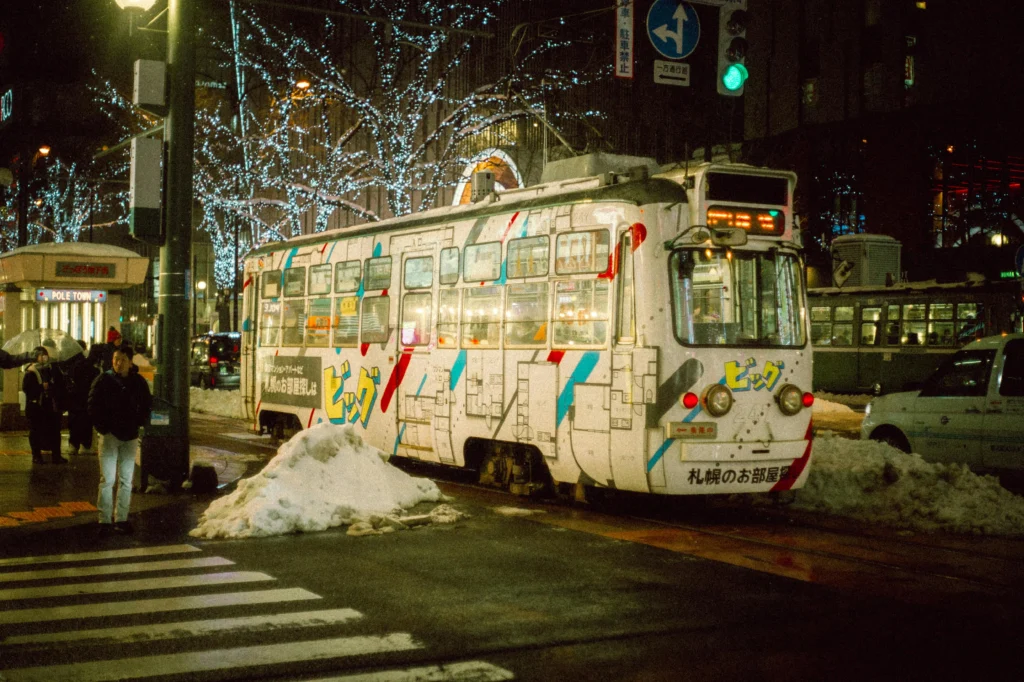 Japanese street food cart at Sapporo Snow Festival