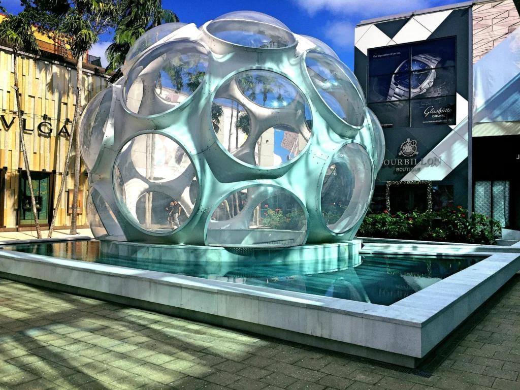 Luxury shopping and art installations in Miami Design District, top things to do in Miami