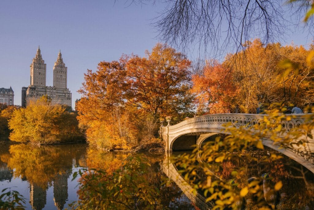 New York City skyline with Central Park, a must-see place to visit on the East Coast.