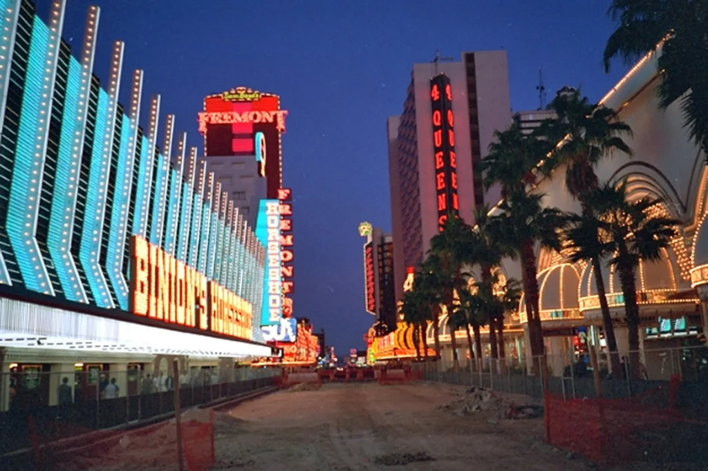 Vibrant light show at Fremont Street, one of the liveliest things to do in Las Vegas.